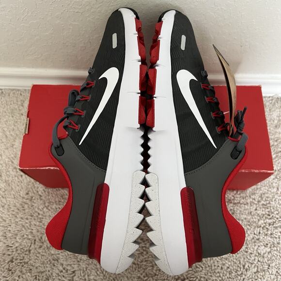 Nike Free Golf NN Golf Shoes FN0332-002 Grey Red White Men's Size 10.5 New - Picture 7 of 9